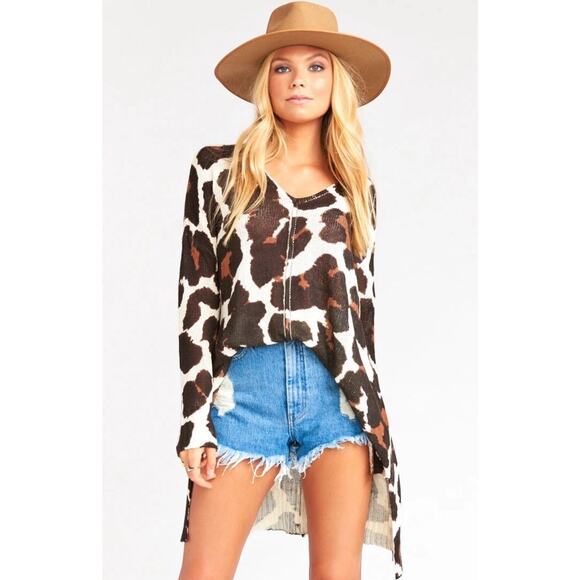 Show Me Your Mumu Hug Me Sweater Wildcat Knit Size X Small Oversized - Picture 2 of 11